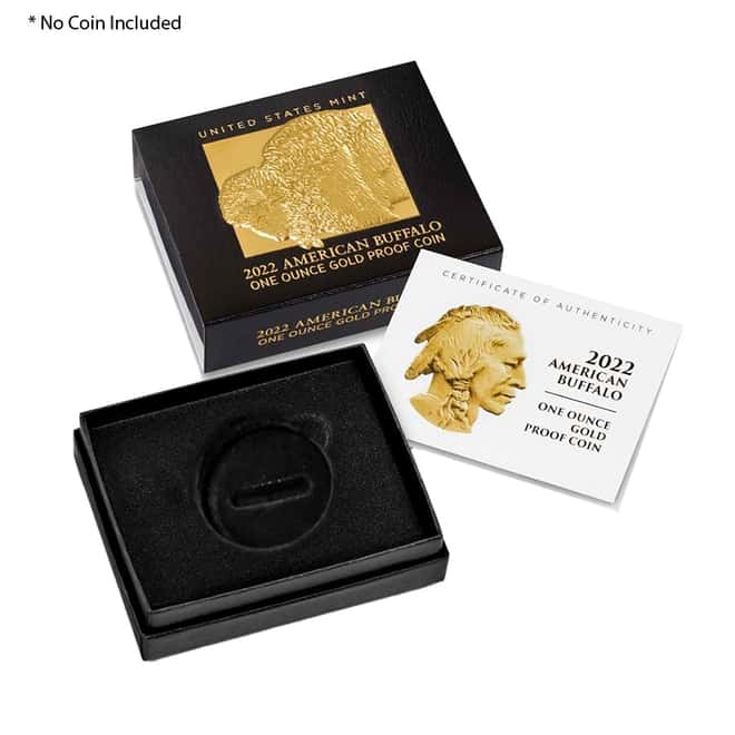 NO COIN - 2022-W 1 oz Proof Gold American Buffalo (OEM Box & COA)