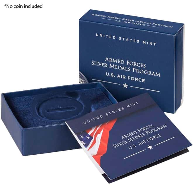 NO COIN - 1 oz US Air Force Silver Medal (OEM Box & COA)