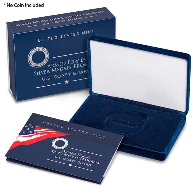 NO COIN - 2.5 oz US Coast Guard Silver Medal (OEM Box & COA)