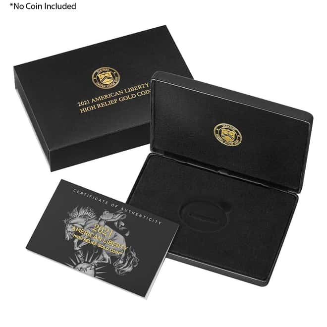 NO COIN - 2021 W 1 oz American Liberty High Relief Gold Coin (OEM Box & COA)