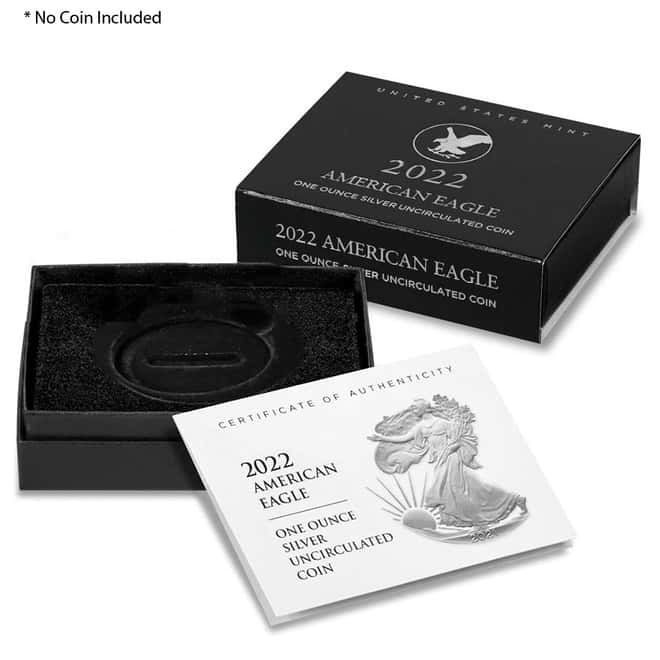 NO COIN - 2022-W 1 oz Burnished Silver American Eagle (OEM Box & COA)