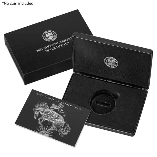 NO COIN - 2022 P 1 oz American Liberty Proof Silver Medal (OEM Box & COA)
