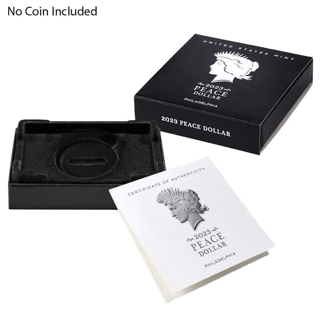 NO COIN - 2023 Peace Silver Dollar (OEM Box & COA)