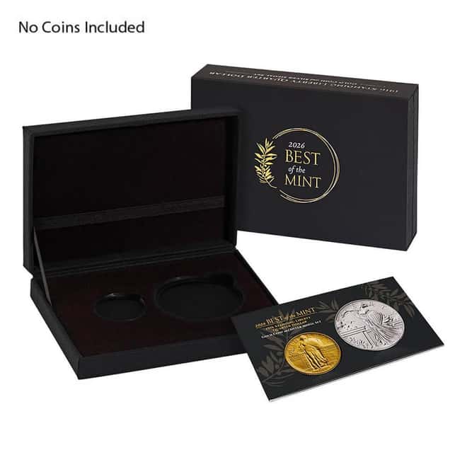 NO COIN - 2026 Best of the US Mint 1916 Standing Liberty Quarter Dollar Gold Coin & Silver Medal Set (OEM Box & COA)