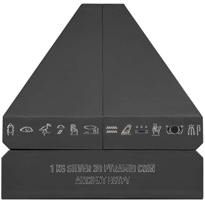 2023 Djibouti 1 kilo Silver Ancient Pyramid 3D Shaped Coin