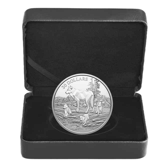 2024 Canada 2 oz Silver Timber Wolves Multifaceted Coin