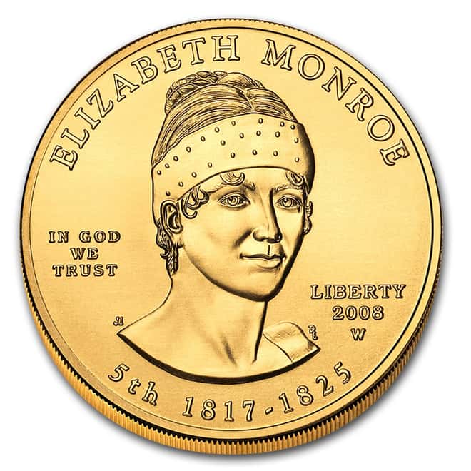2008 W 1/2 oz $10 First Spouse - Elizabeth Monroe Gold Uncirculated Coin (w/Box & COA)