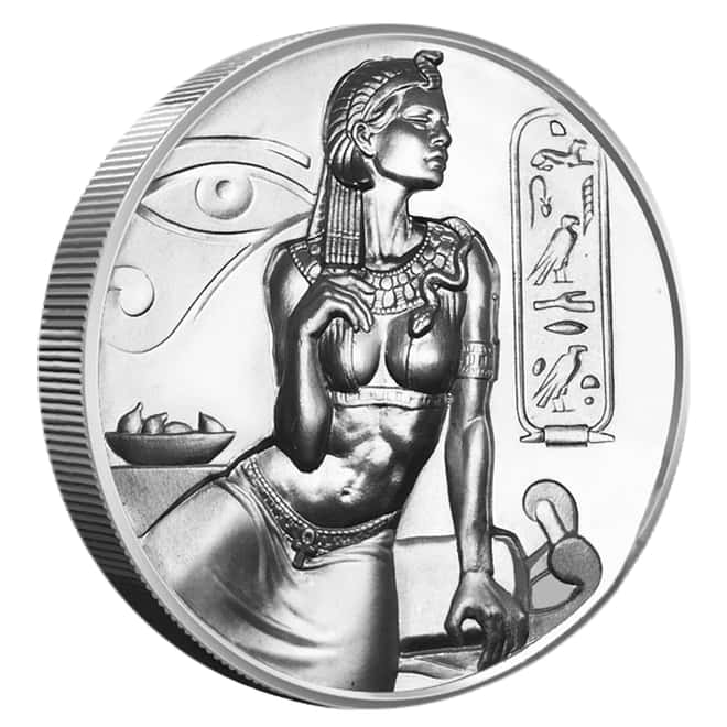 Cleopatra 2 oz Ultra High Relief Silver Round .999 Fine