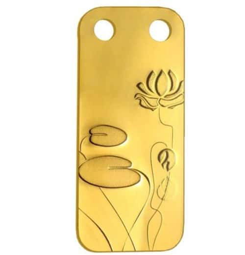 1/5 oz PAMP Suisse Water Lily Proof Gold Ingot Pendant