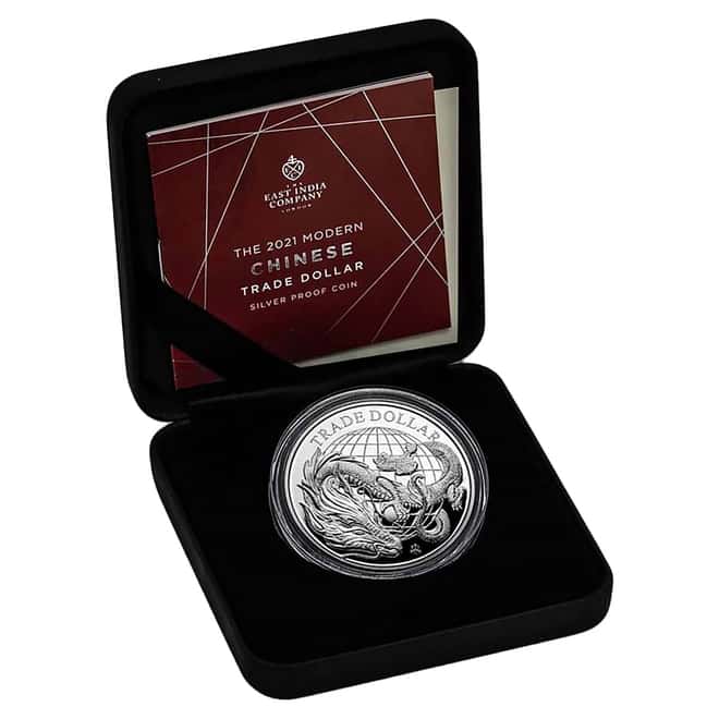 2021 St. Helena 1 oz Proof Silver Chinese Trade Dollar
