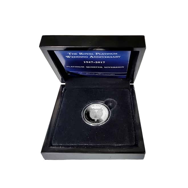 2017 Alderney Proof Platinum Quarter Sovereign (w/Box & COA)