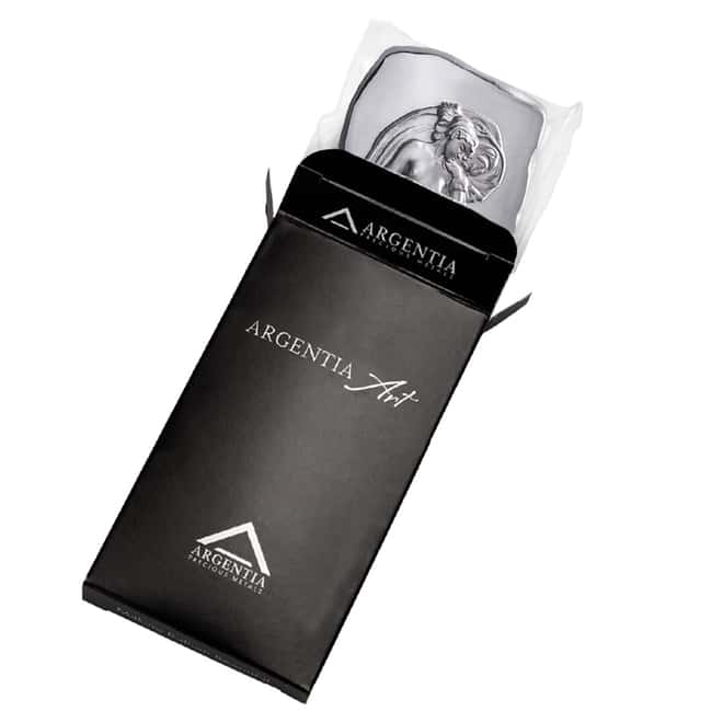 1 Kilo Argentia Woman with Flowing Gown High Relief Silver Bar .9999 Fine