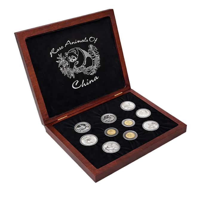 Animals of China Gold/Silver 10-Coin Set w/ 1986 Panda (w/Box)