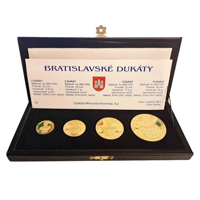 1563-1830 Slovakia Maria Theresa Proof Gold Ducat 4-Coin Set