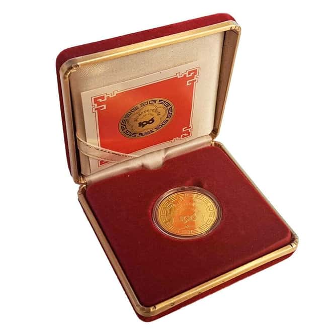1988 Taiwan 1/2 oz Electric Power Company Proof Gold Medal (w/Box & COA)