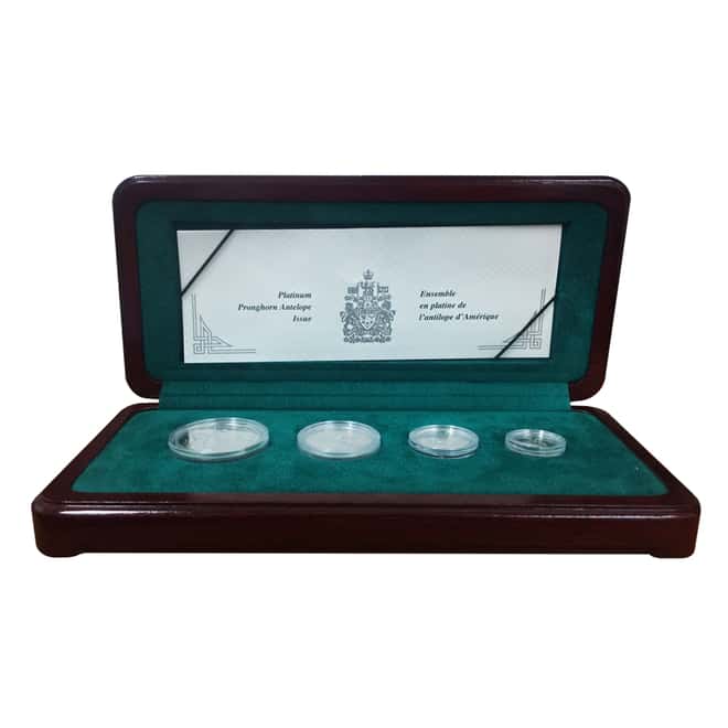2000 Canada 1.85 oz Proof Platinum Pronghorn Antelope .9995 Fine 4-Coin Set (w/Box & COA)