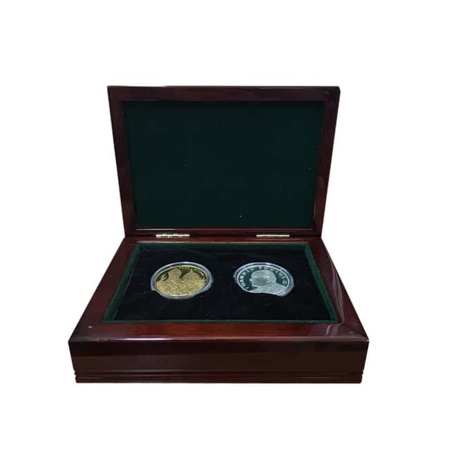 2005 Gold & Silver Knights of Malta Pope John Paul II Proof 2-Coin Set (w/Box)