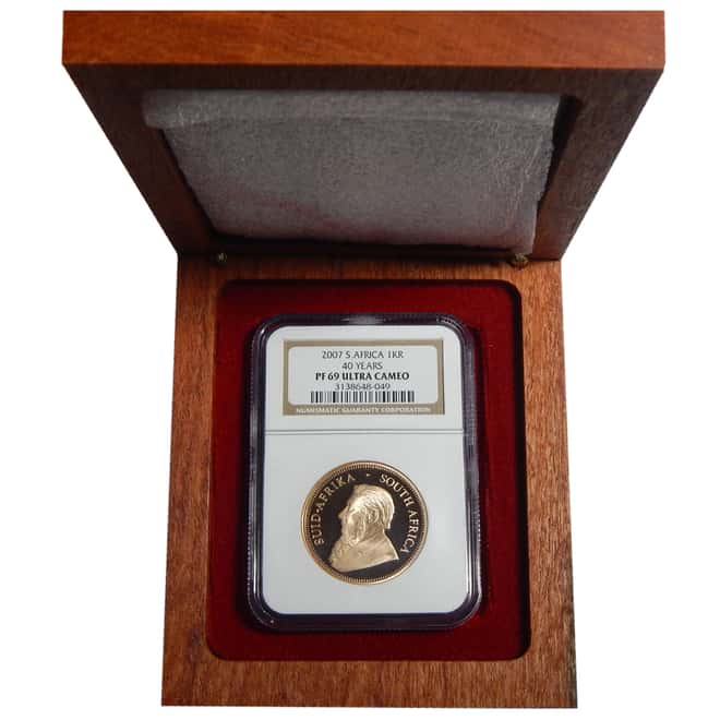 2007 1 oz South African Krugerrand Fine Gold Coin NGC PF 69 UCAM (w/Box)