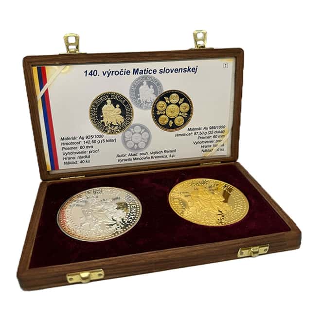 2003 Slovakia 140th Ann. of Matica Slovak Gold/Silver 2-Medal Set