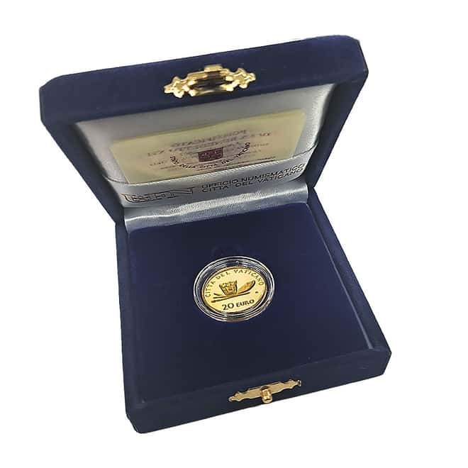 2007 Vatican City Pope Benedict XVI 20 Euro Proof Gold Coin