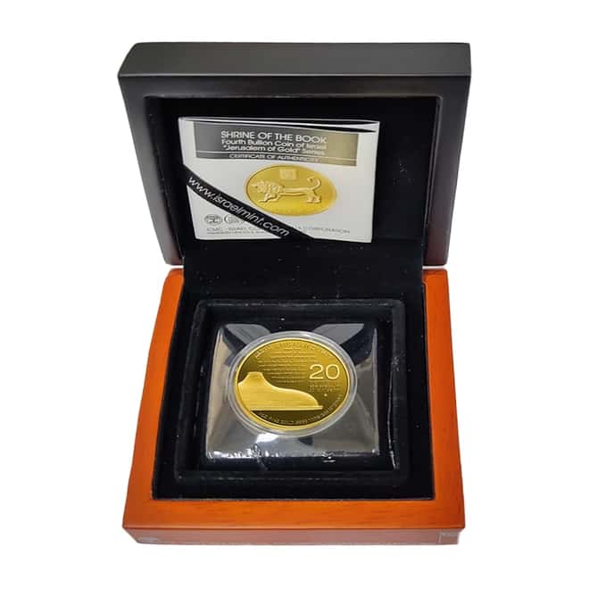 2013 Israel 1 oz Shrine of the Book Gold Coin BU .9999 Fine (w/Box and COA)
