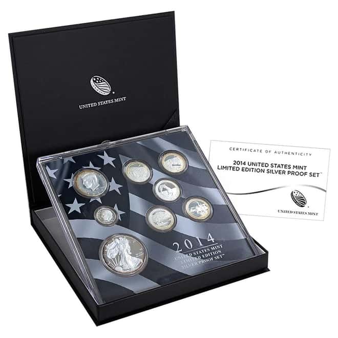 2014-S US Mint Limited Edition Silver Proof 8-Coin Set (w/Box and COA)