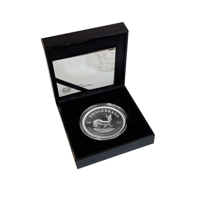 2021 South Africa 1 oz Proof Silver Krugerrand .999 Fine (w/Box & COA)