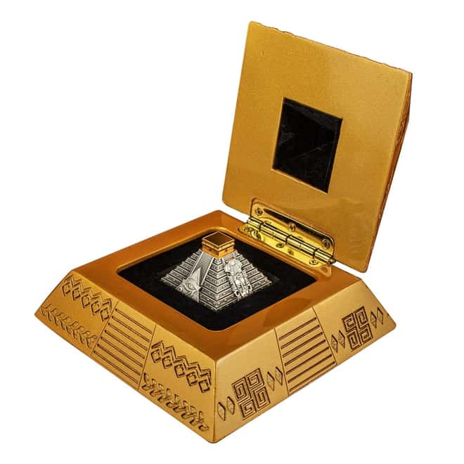 2022 5 oz Silver Mayan Pyramid 3D Shaped Coin Nicaragua .999 Fine (w/Box & COA)