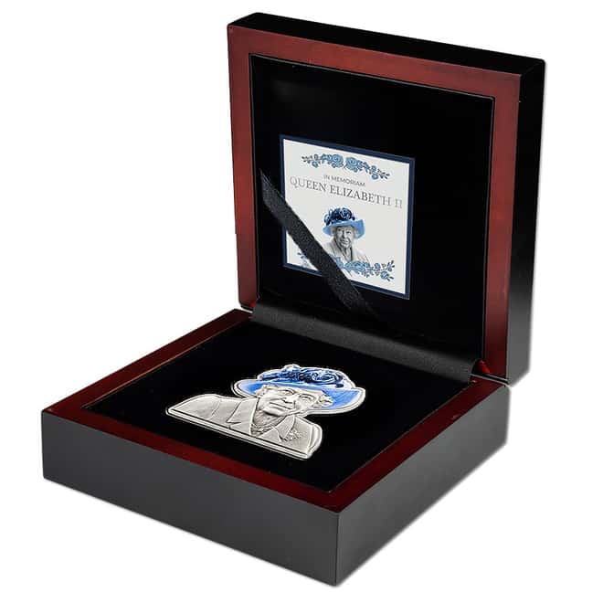 2022 Barbados 5 oz Silver Queen Elizabeth II Shaped Coin