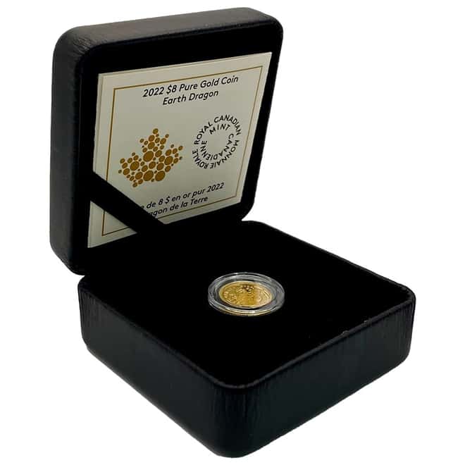 2022 Canada 1/20 oz Earth Dragon Proof Gold Coin .9999 Fine (w/Box & COA)