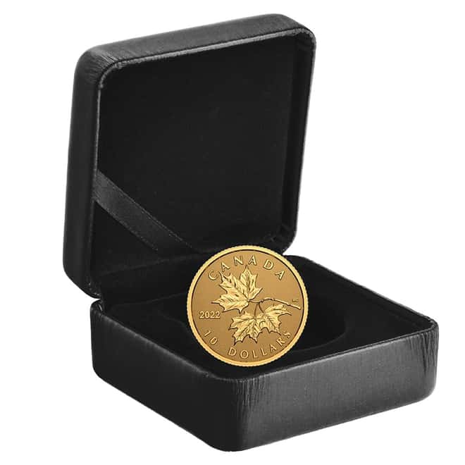 2022 Canada 1/20 oz Gold Everlasting Maple Coin .9999 Fine (w/Box & COA)