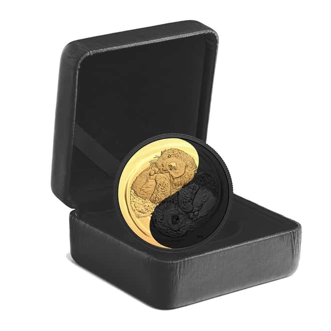 2022 Canada 1 oz Silver The Sea Otter - Black and Gold Coin Series .9999 Fine (w/Box & COA)