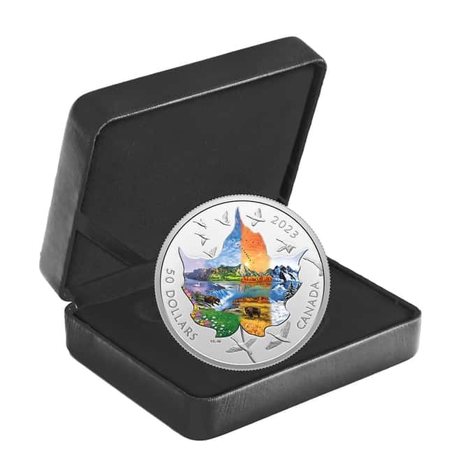 2023 Canada 3 oz Colorized Silver Canadian Collage Coin