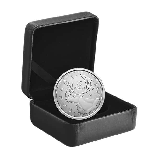 2024 Canada 1 oz Silver W Mint Mark Caribou Tribute Coin