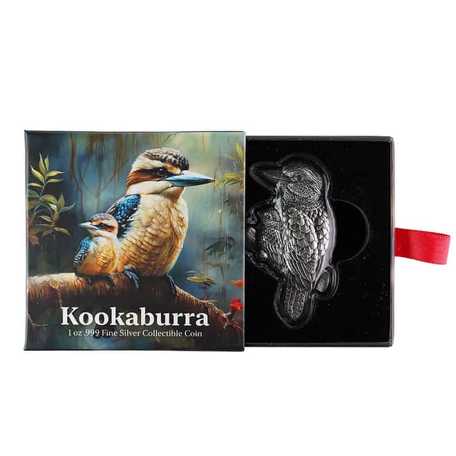 2024 Chad 1 oz Silver Kookaburra Shaped High Relief Coin .999 Fine