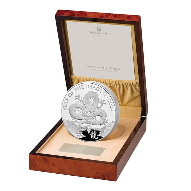 2024 Great Britain 1 Kilo Lunar Dragon Proof Silver Coin