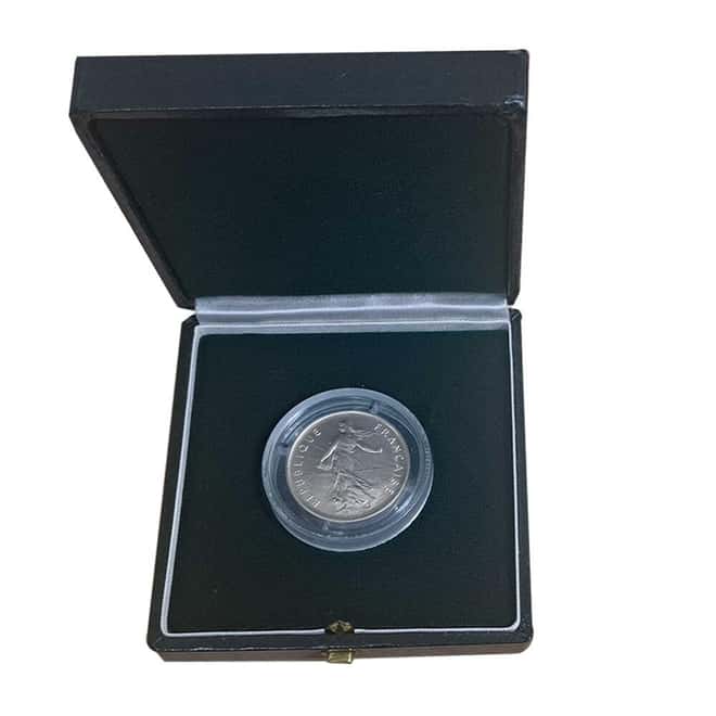 5 Francs Silver France Coin w/Box & COA (Random Year)