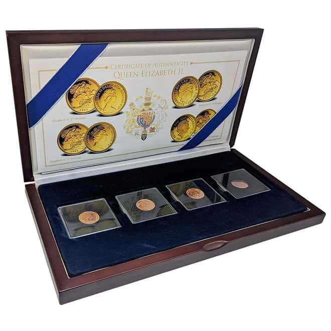 Gold Queen Elizabeth II Portrait Half Sovereign 4-Coin Proof Set