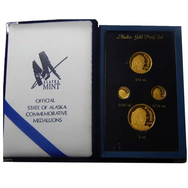 1997 Alaska Mint Gold Proof 4-Coin Set 1.65 Troy Oz.
