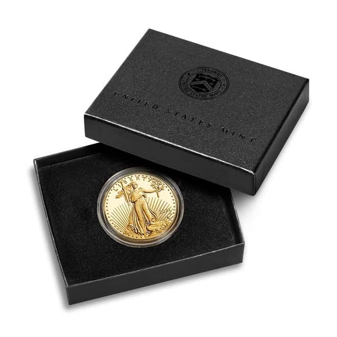 2021-W 1 oz $50 Proof Gold American Eagle Type 2 (w/Box & COA)