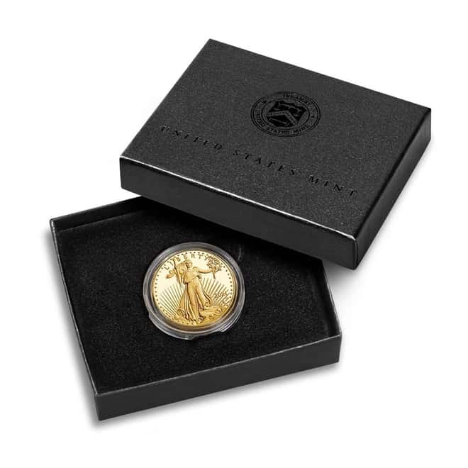 2021-W 1/2 oz $25 Proof Gold American Eagle Type 2 (w/Box & COA)