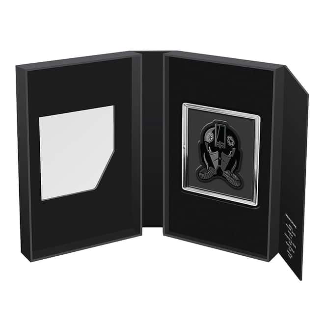 2021 Niue 1 oz Silver Imperial TIE Fighter Pilot Shaped Coin - Star Wars Faces of the Empire .999 Fine (w/Box & COA)