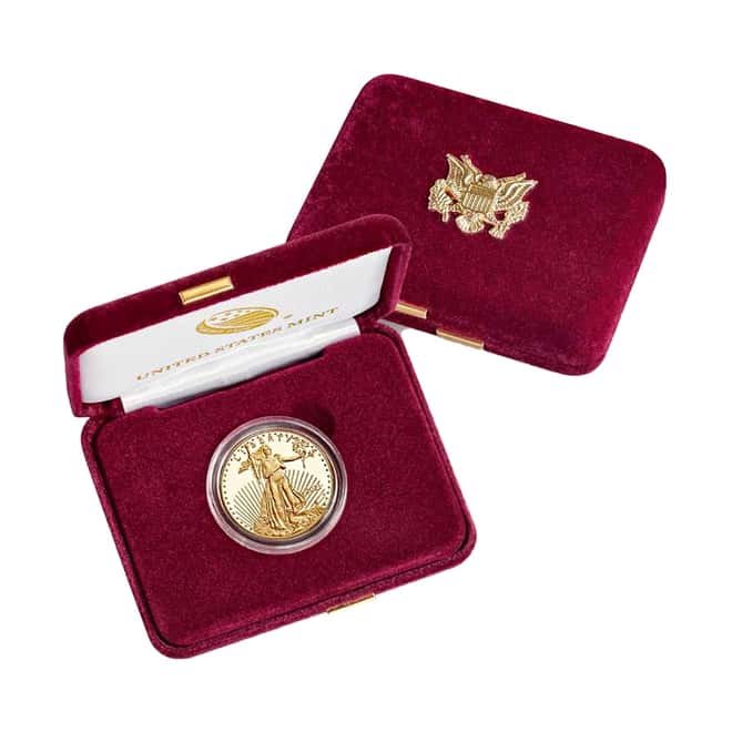 2021-W 1/4 oz $10 Proof Gold American Eagle (w/Box & COA)