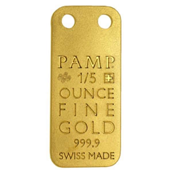 Orchid - 1/5 oz PAMP Suisse Proof Gold Ingot Pendant