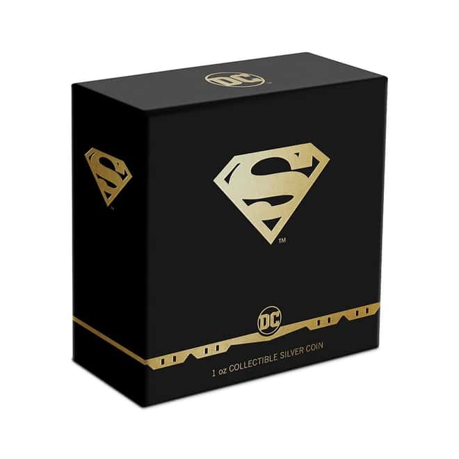 2021 Niue 1 oz DC Comics - Superman Shield Shaped Silver Coin (w/Box & COA)