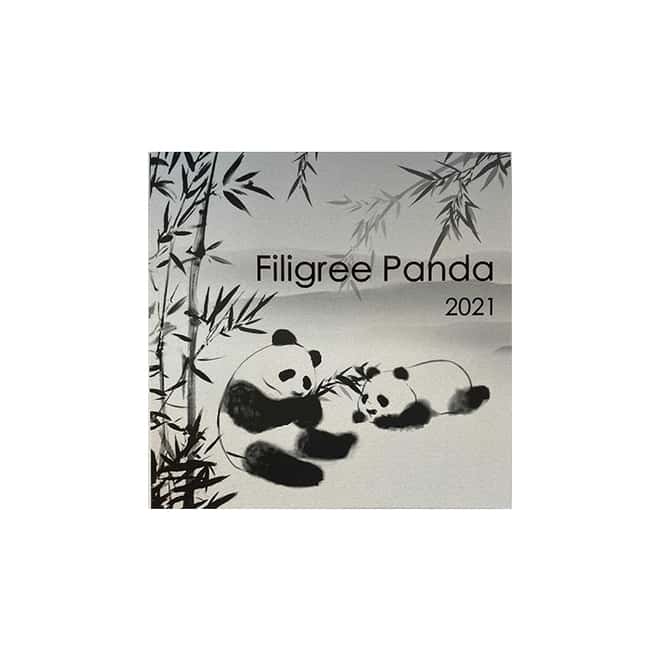 2021 2 oz Silver Filigree Panda Coin Solomon Islands .999 Fine (w/Box & COA)