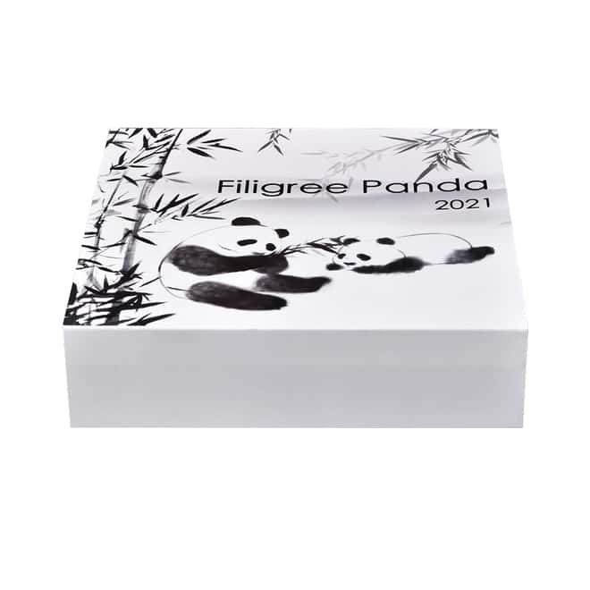2021 2 oz Silver Filigree Panda Coin Solomon Islands .999 Fine (w/Box & COA)