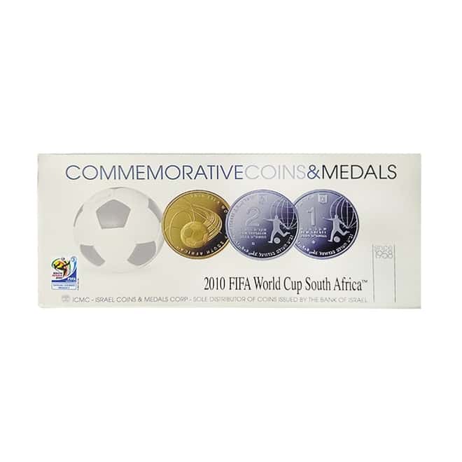 2009 Israel Gold/Silver FIFA World Cup South Africa 3-Coin Set (w/Box & COA)