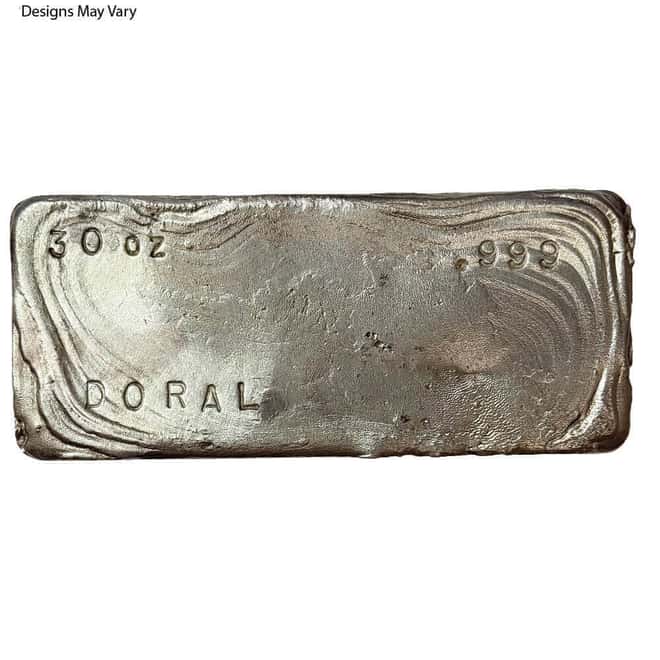 30 oz Generic Silver Bar .999 Fine