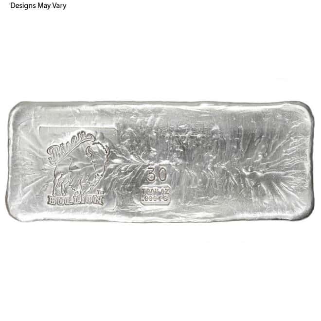 30 oz Generic Silver Bar .999 Fine